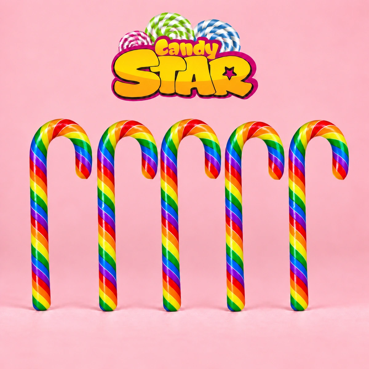 Candy Star Gökkuşağı Baston Şeker 30g