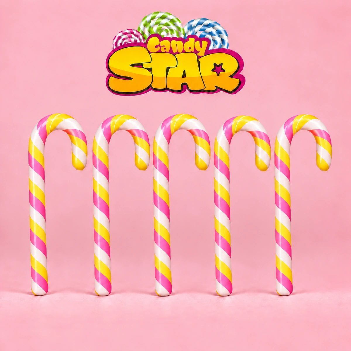 Candy Star Pembe Sarı Baston Şeker 30g