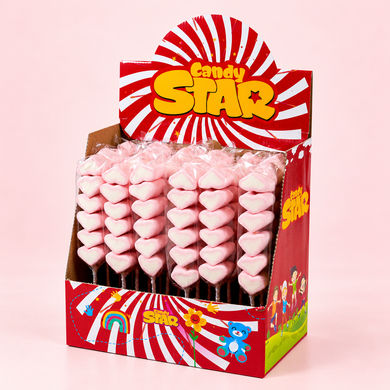 Candy Star Heart Marshmallow Lollipop 25 g