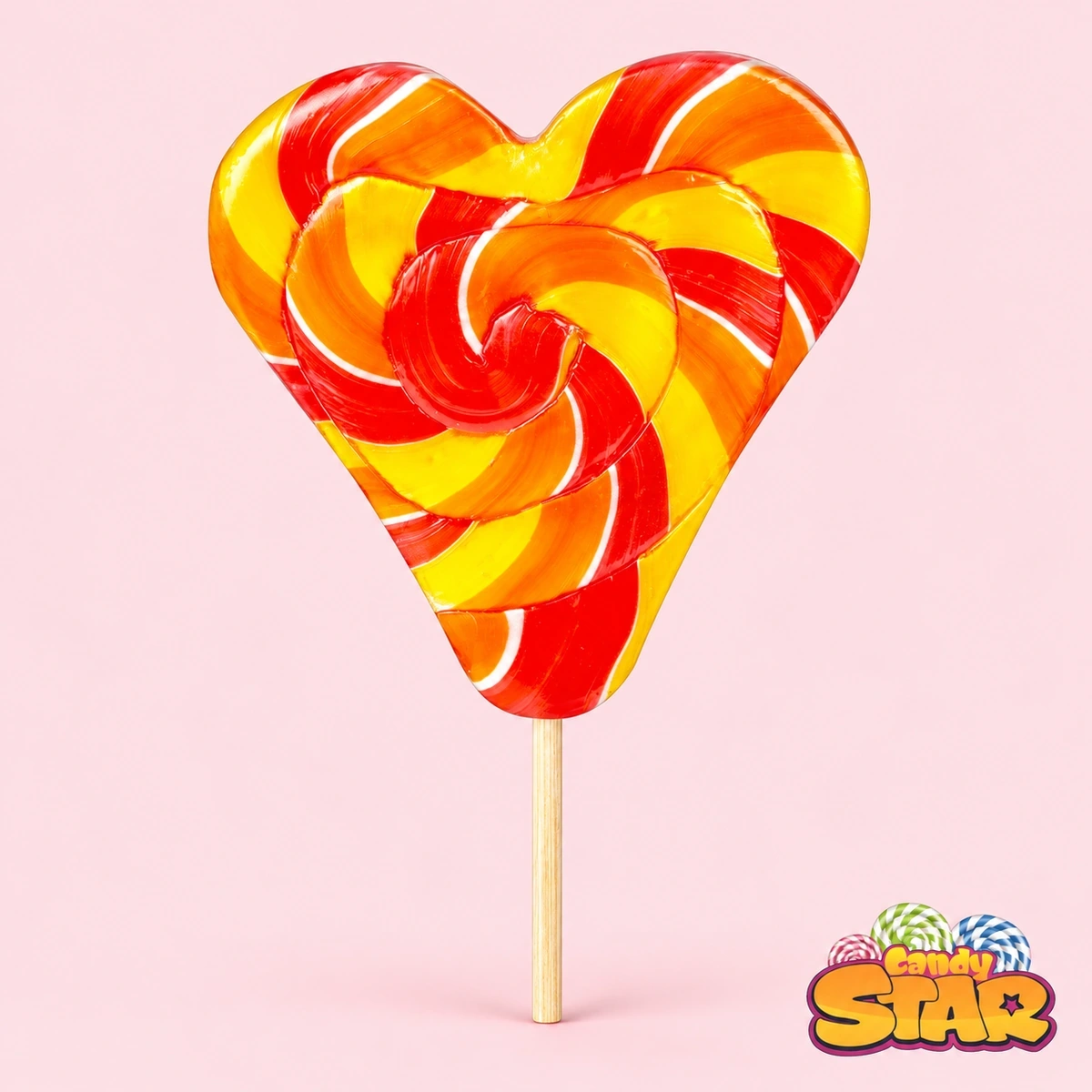 Candy Star Kalp Sosyete Lolipop Şeker 30g