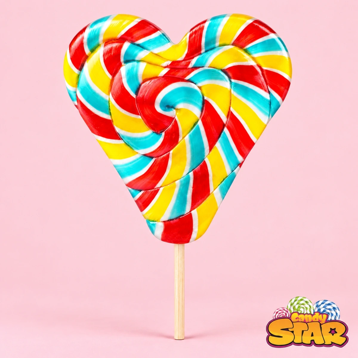 Candy Star Kalp Sosyete Lolipop Şeker 30g