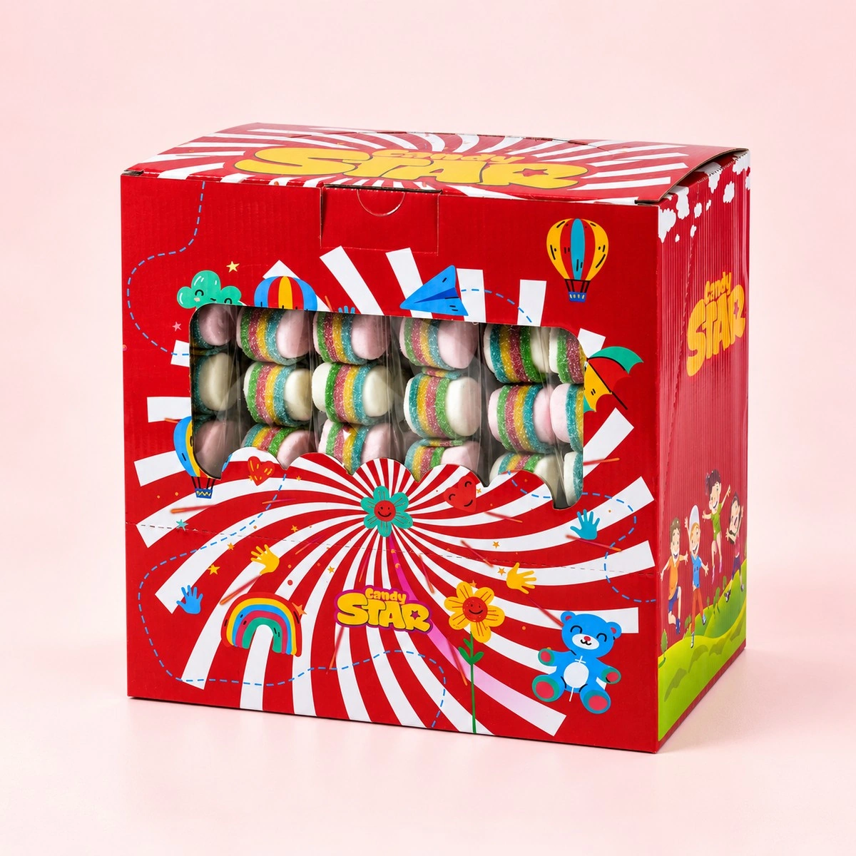 Candy Star Ekşi Şerit Şekerli Marshmallow Lollipop 42 g