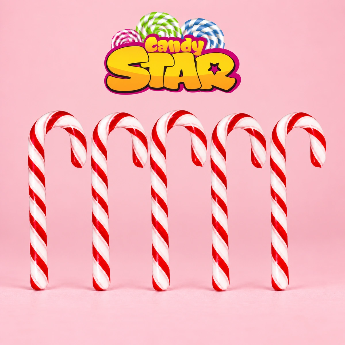 Candy Star Kırmızı Beyaz Baston Şeker 30g