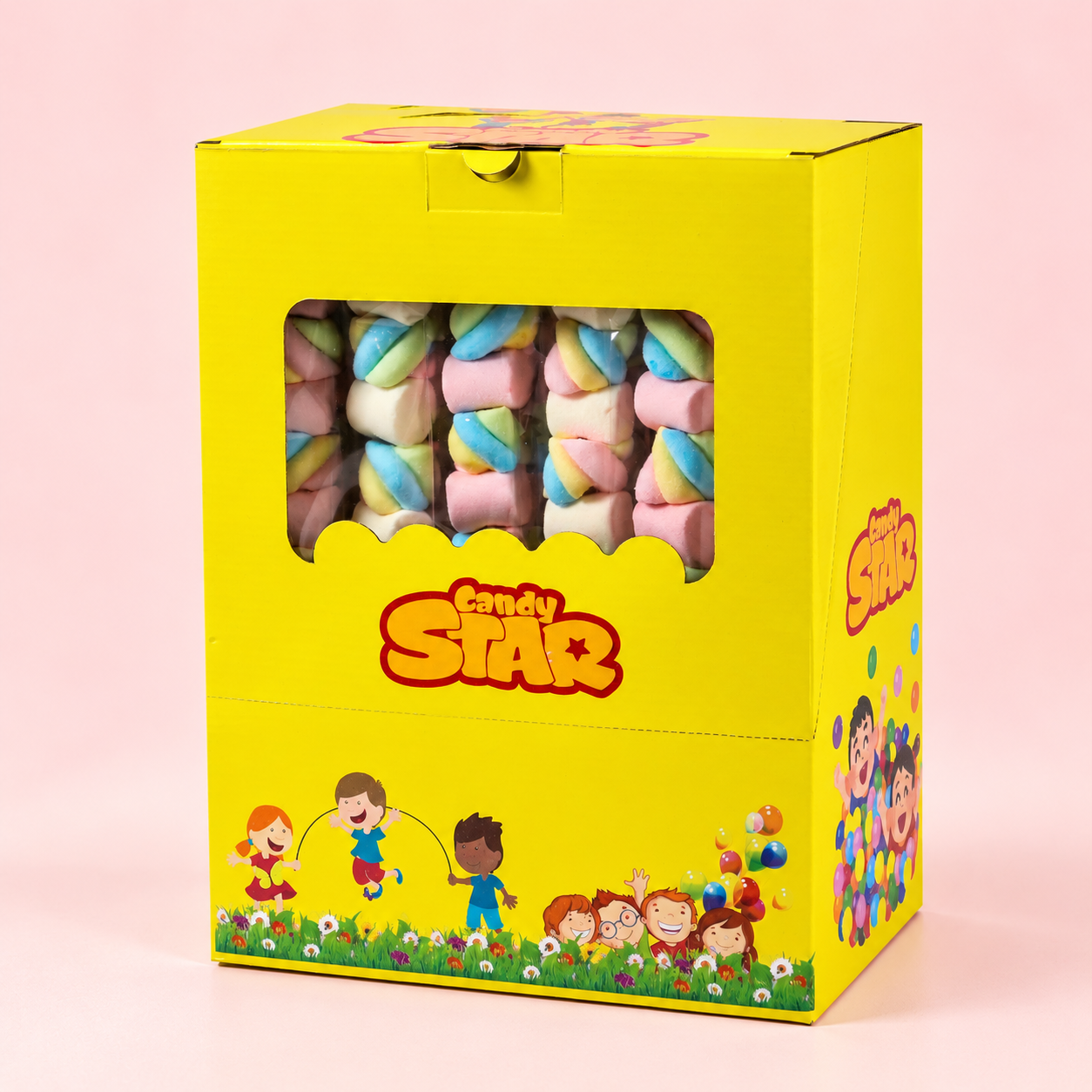 Pink White / Twist Marshmallow Lollipop 50 g